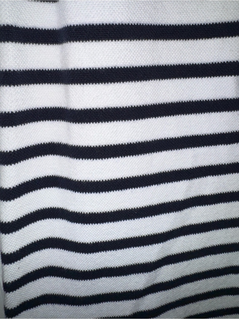 Talbots Black & White Striped Dress with Lace Hem - Picture 7 of 8